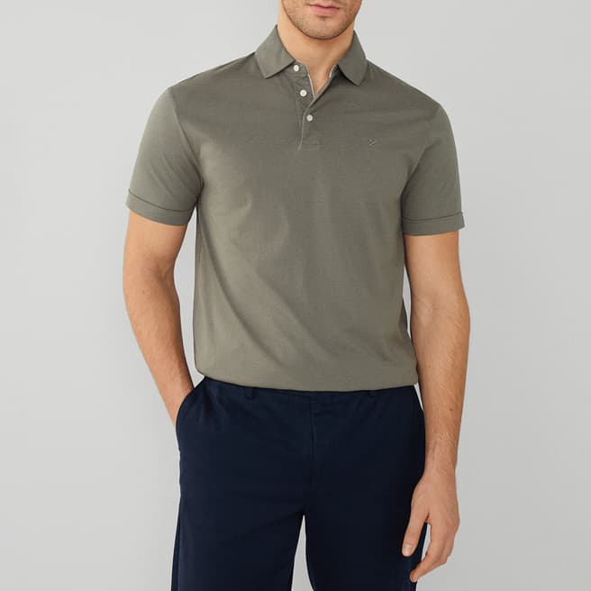 Hackett London Green Short Sleeve Cotton Polo Shirt
