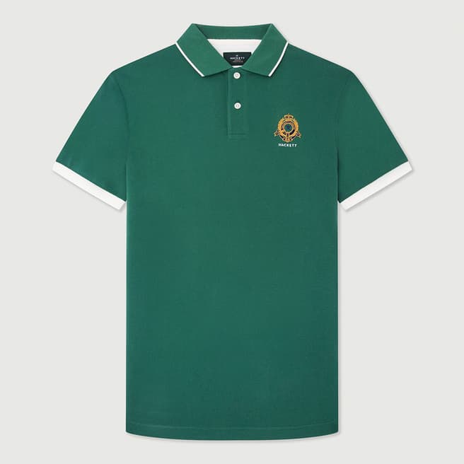 Hackett London Green Shield Cotton Polo Shirt
