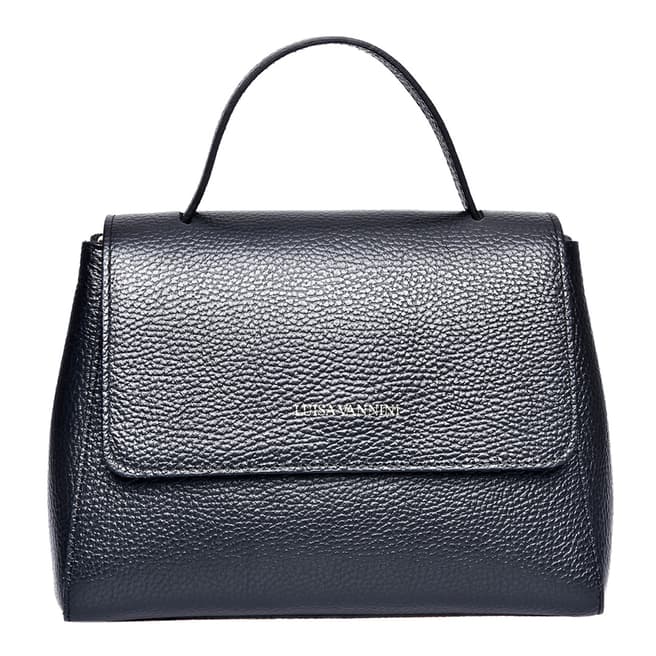 Luisa Vannini Black Leather Handbag
