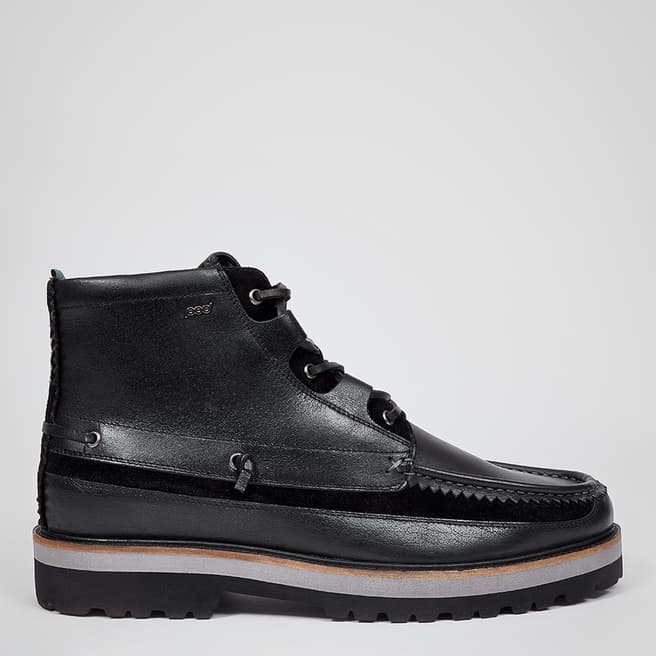 POD Black Benedict Leather Lace Up Boot