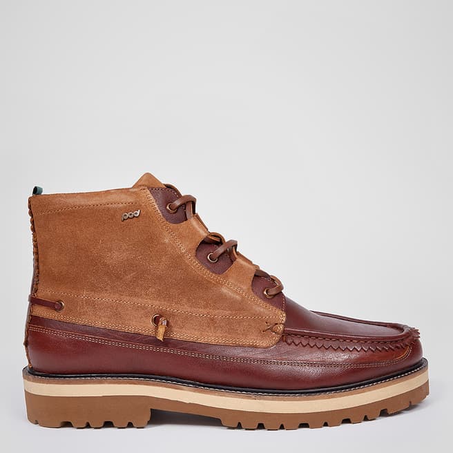 POD Chestnut Benedict Leather Lace Up Boot