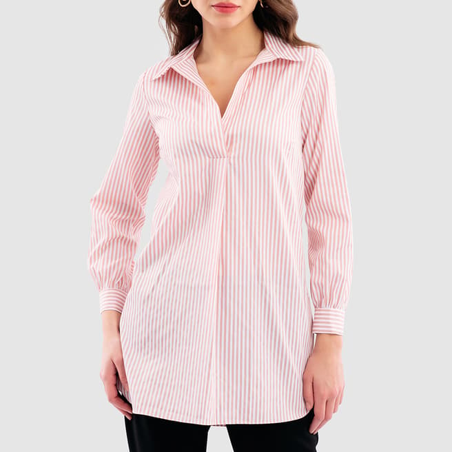 Closet Pink Stripe Tunic Blouse