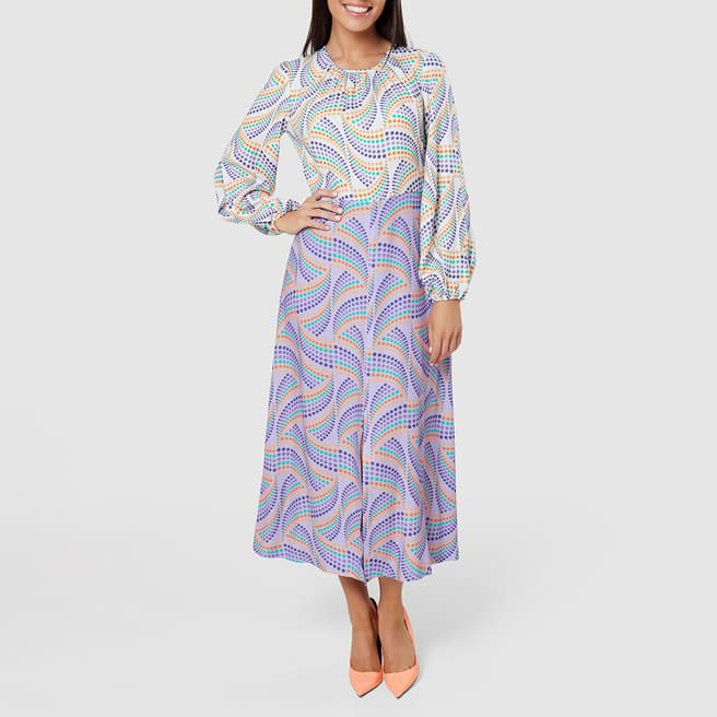 Closet Lilac  Print A-Line Midi Dress