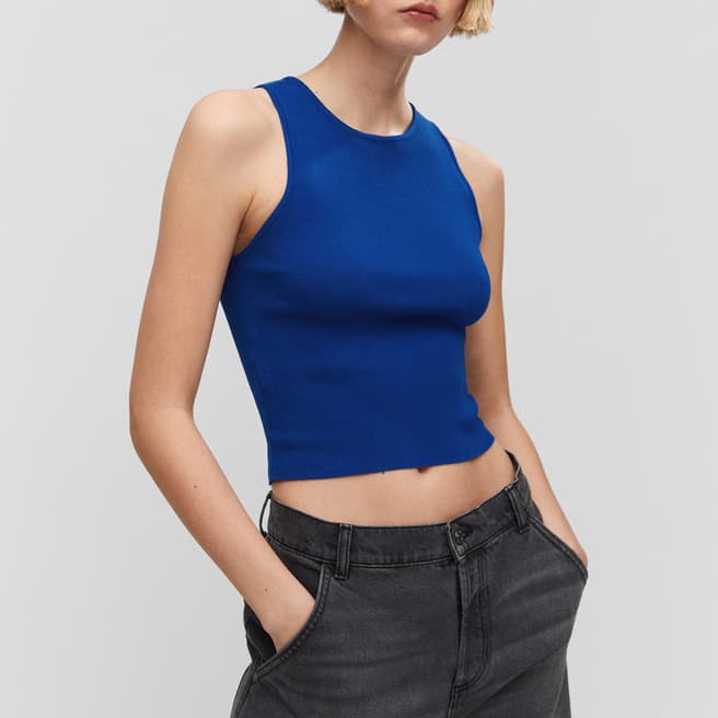 Mango Vibrant blue Knitted Top 