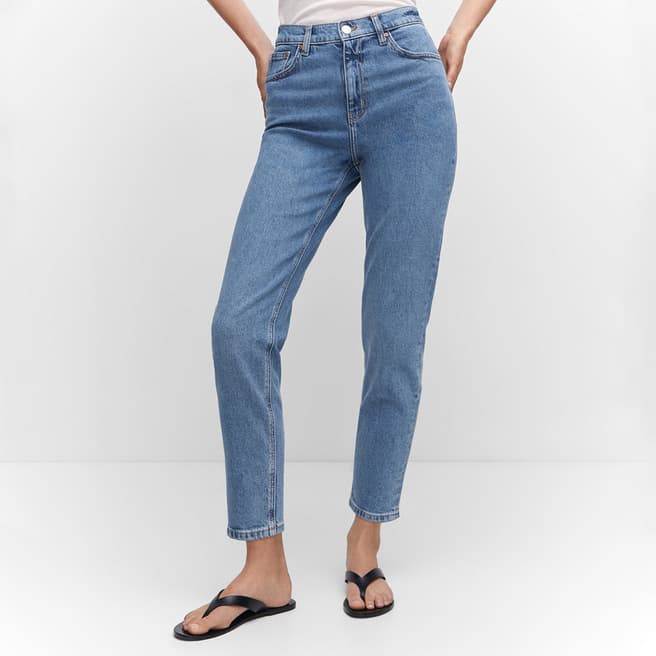 Mango Medium Blue Mom Comfort High-Rise Jeans
