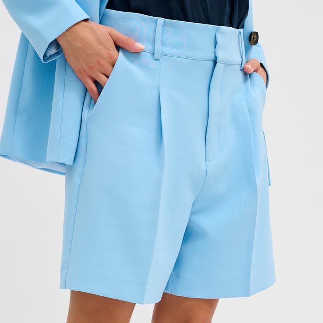 My Essential Wardrobe Pale Blue High Waisted Shorts 