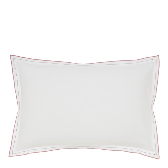 Murmur Elle Oxford Pillowcase, Rose Shell & White