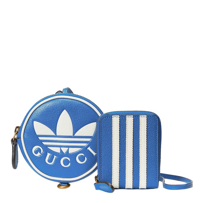 Gucci Adidas X Gucci Blue & White Crossbody Bag