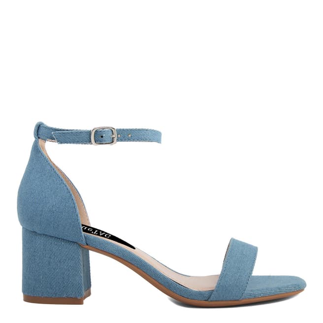 Bluetag Blue Denim Heeled Sandals