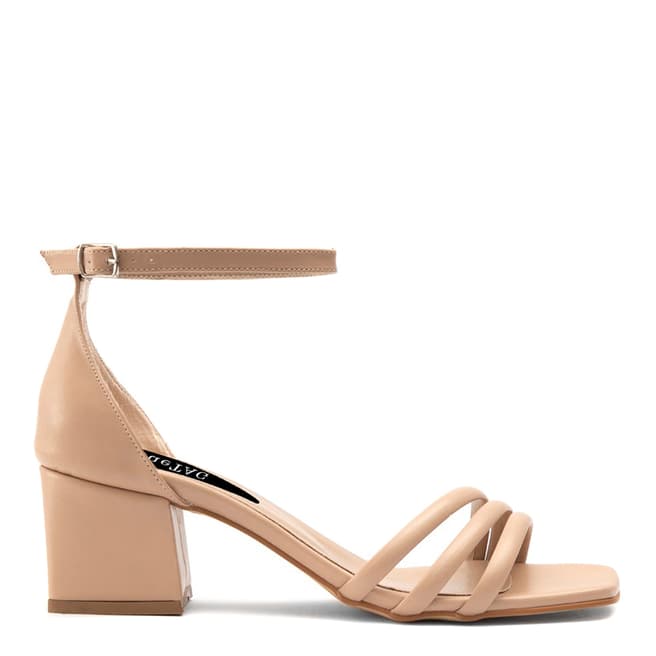 Bluetag Nude Strappy Heeled Sandals