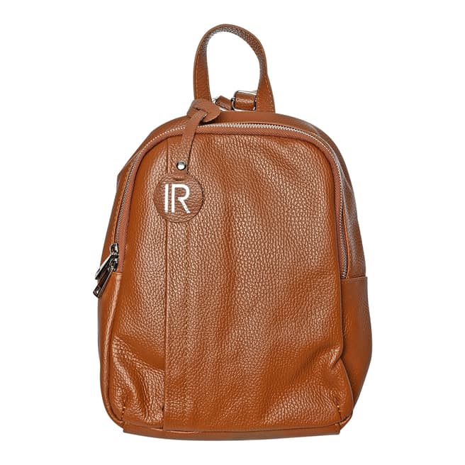 Isabella Rhea Brown Italian Leather Backpack