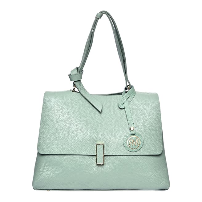 Roberta M Green Italian Leather Top Handle Bag
