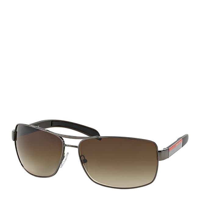 Prada Men's Gunmetal Prada Sunglasses 65mm
