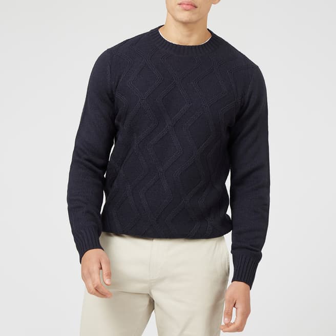 Ben Sherman Navy Wool Blend Sweatshirt