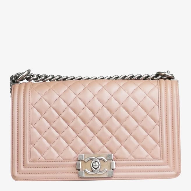 Pre-Loved Chanel Pink 2014-2015 Medium Boy Bag
