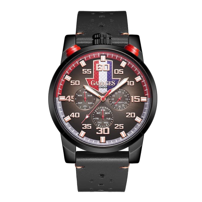 Gamages of London Men's Gamages Of London Piston Black Watch 46mm