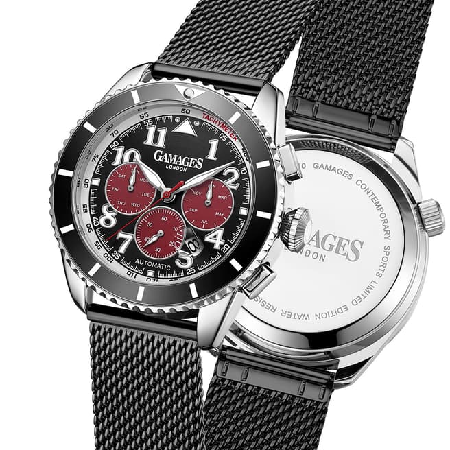 Gamages of London Men's Gamages Of London Contemporary Sports Black Watch 45mm