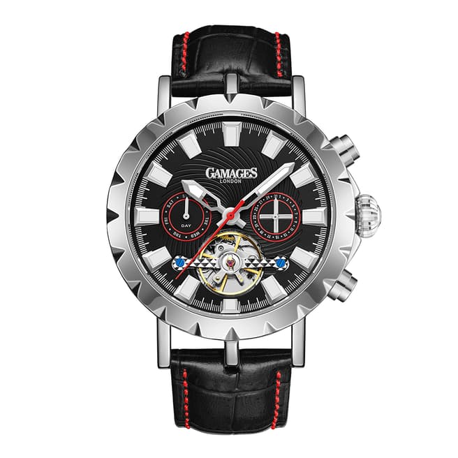Gamages of London Men's Gamages Of London Racer Black Watch 45mm