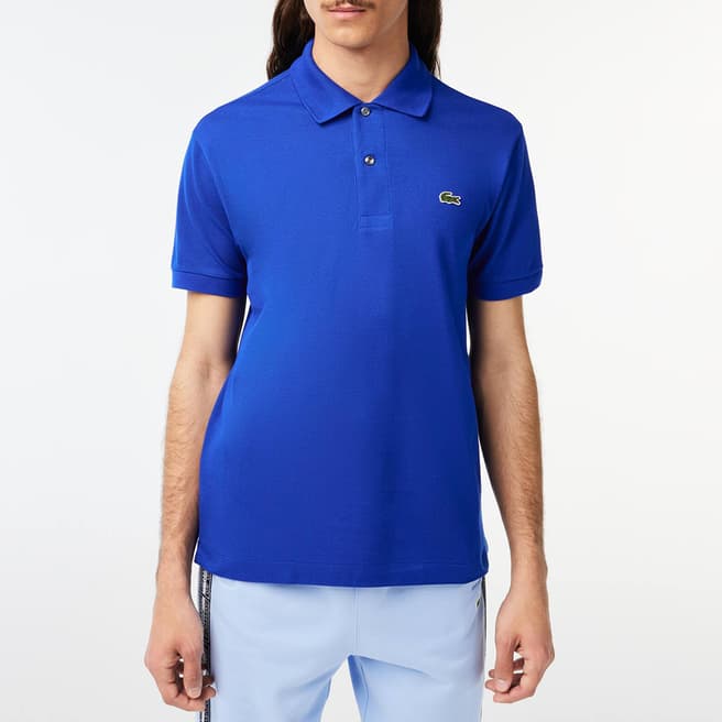 Lacoste Dark Blue 2 Button Placket Polo Shirt