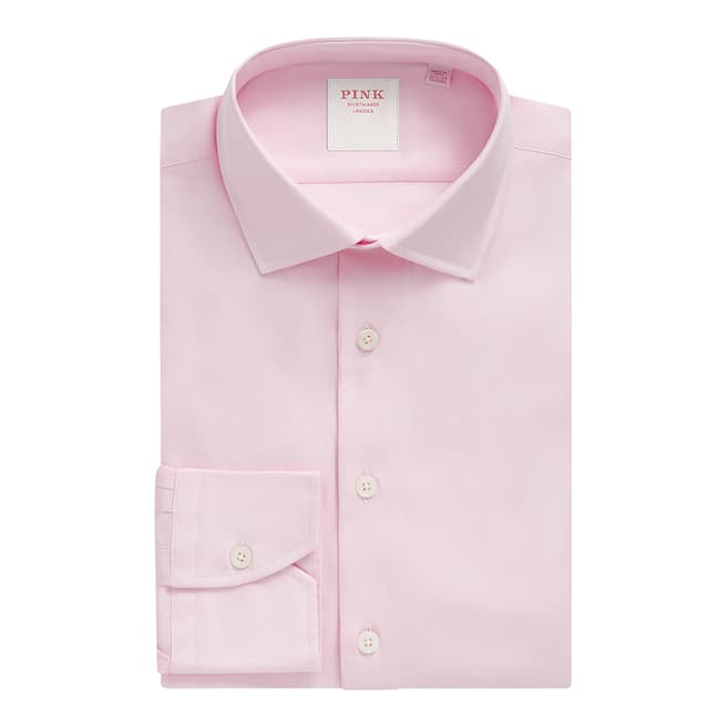 Thomas Pink Pink Core Poplin Tailored Fit Cotton Shirt