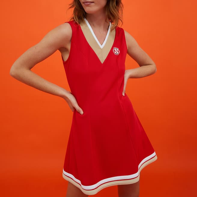 Max&Co. Red Net Tennis Dress