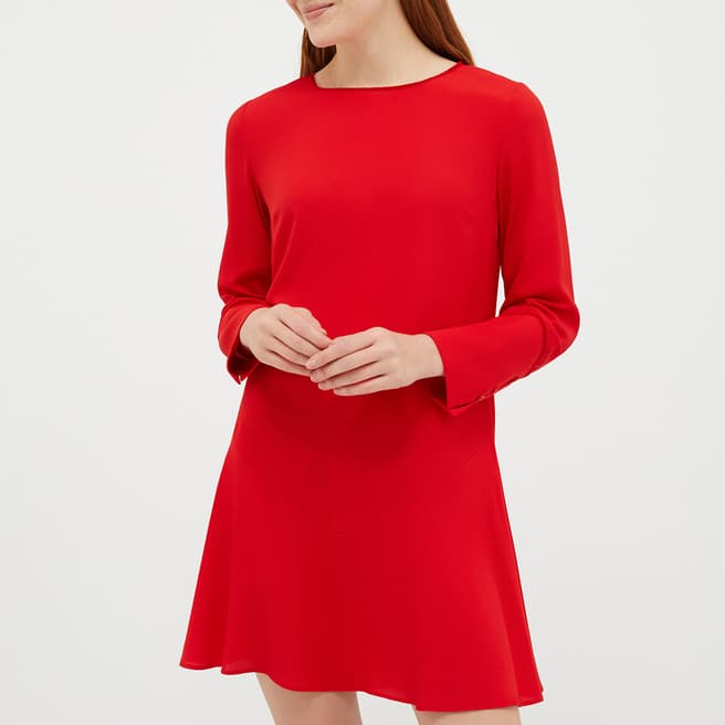 Max&Co. Red Maremoto Long Sleeve Mini Dress