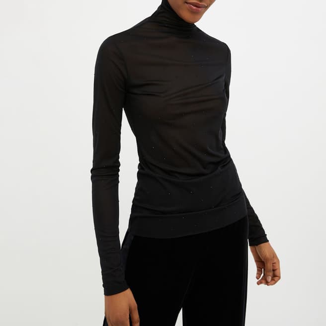 Max&Co. Tequila Embellished Roll Neck Top