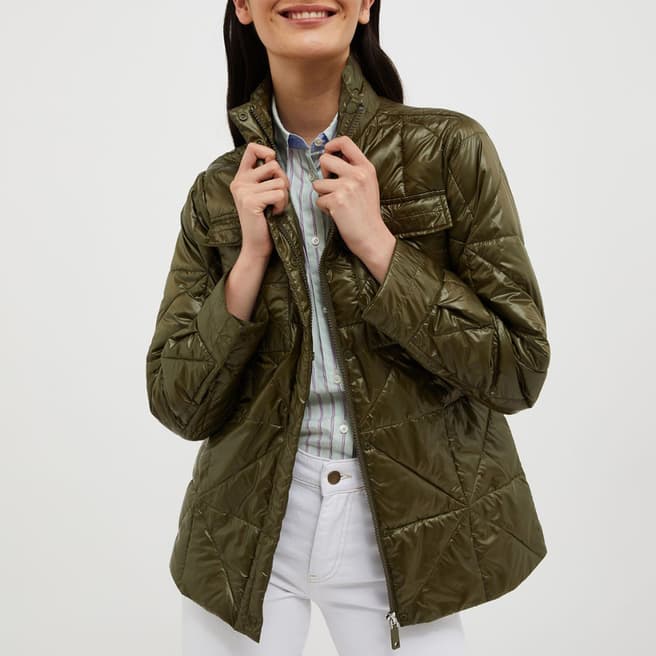 Max&Co. Khaki Espresso Quilted Jacket
