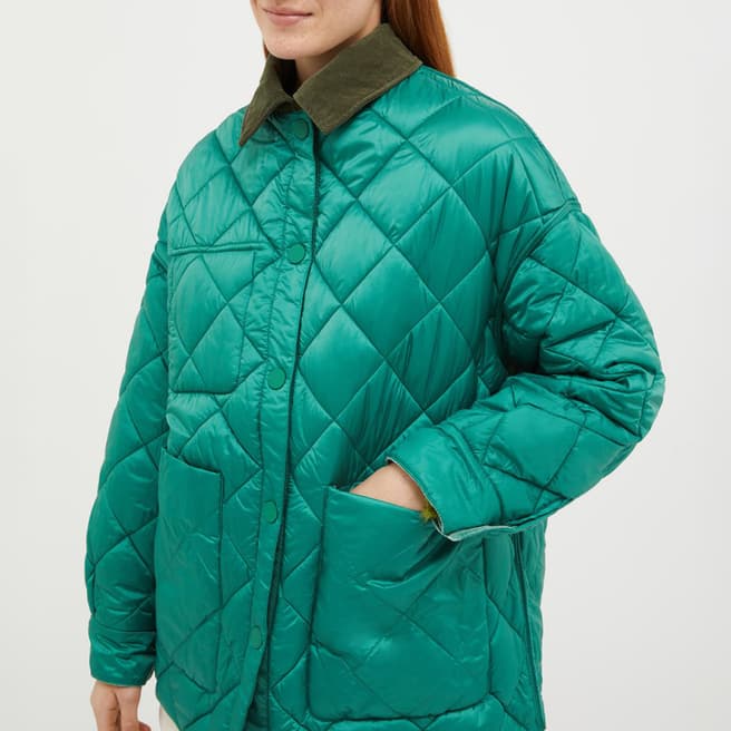 Max&Co. Green Loriana Reversable Quilted Jacket