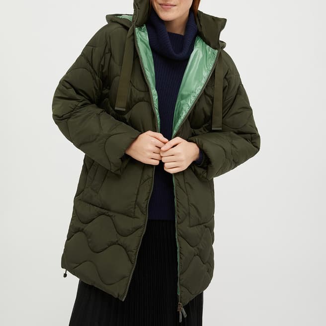 Max&Co. Khaki Chiudere Quilted Jacket