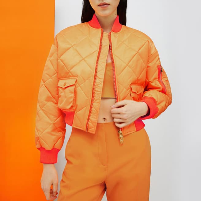 Max&Co. Orange Quilted Jin Jacket
