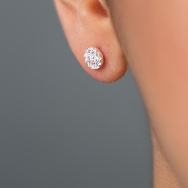 Elika Silver Diamond Earring