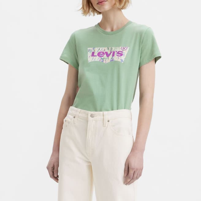 Levi's Light Green Cotton T-Shirt