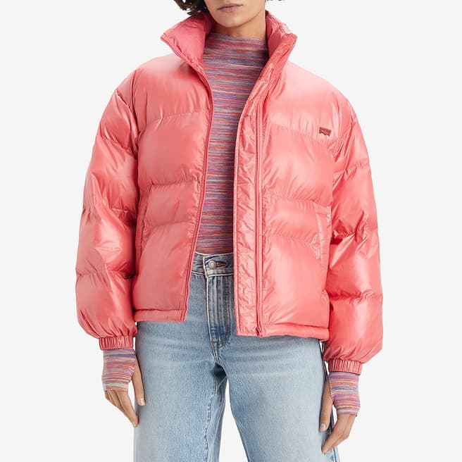 Levi's Pink Retro Puffer Jacket