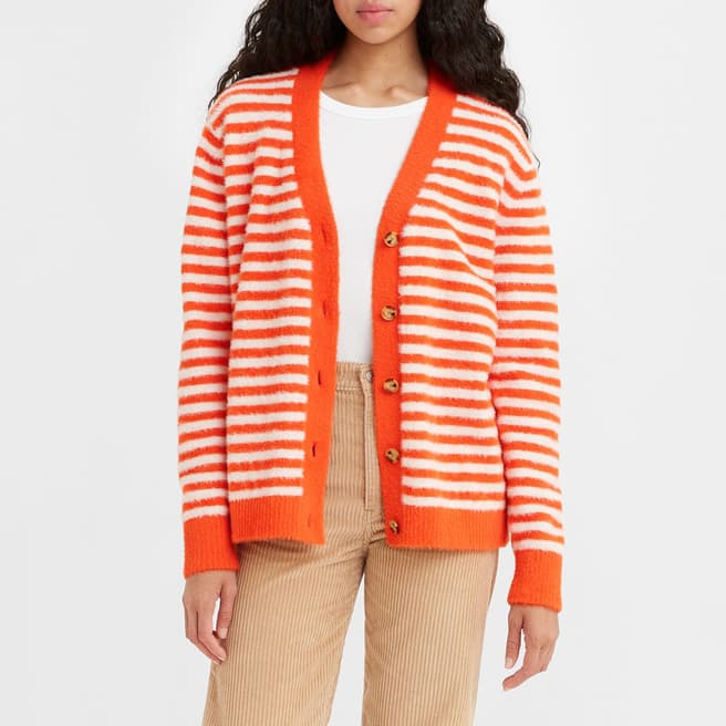 Levi's Orange Stripe Cardigan 