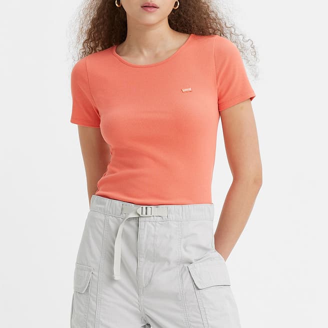 Levi's Orange Cotton Blend T-Shirt