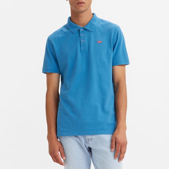 Levi's Blue Short Sleeve Cotton Polo Shirt