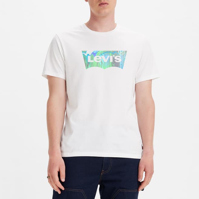 Levi's White Graphic Logo Cotton T-Shirt