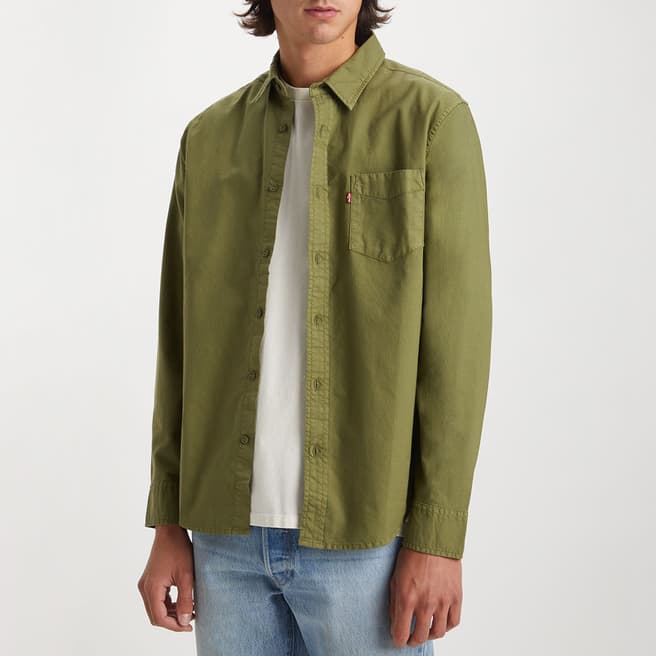 Levi's Khaki Sunset Standard Cotton Shirt