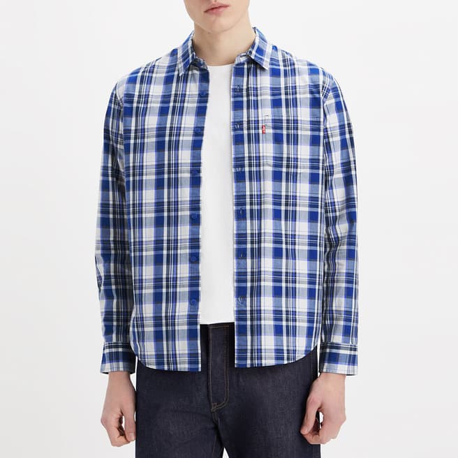 Levi's Blue Classic Standard Check Cotton Shirt