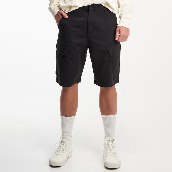 Levi's Black Cotton Cargo Shorts