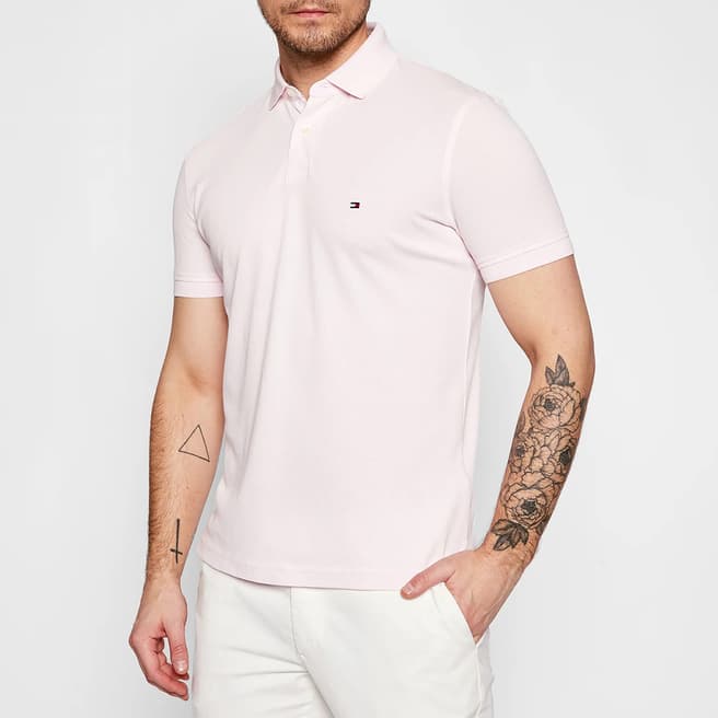 Tommy Hilfiger Pale Pink Cotton Polo Shirt