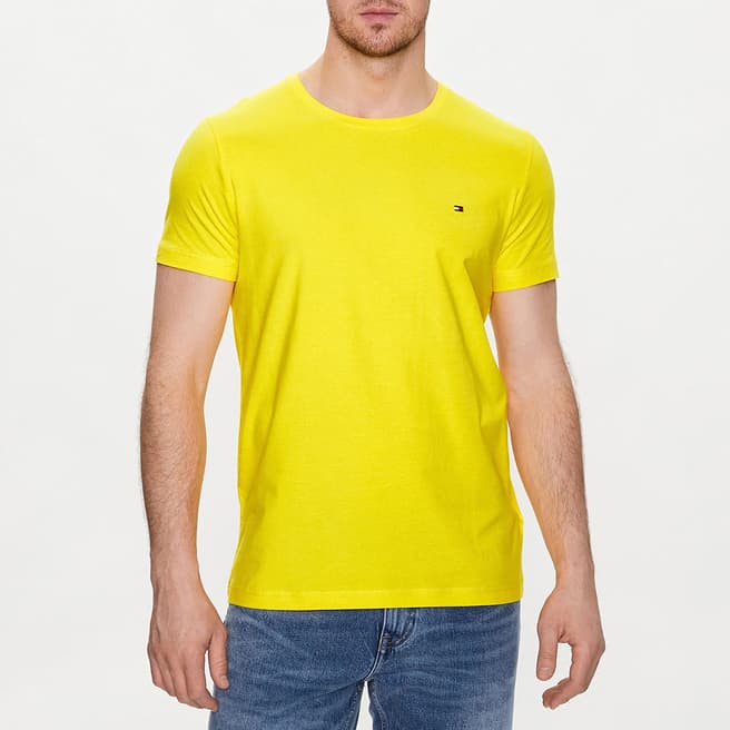 Tommy Hilfiger Yellow Cotton Blend T-Shirt