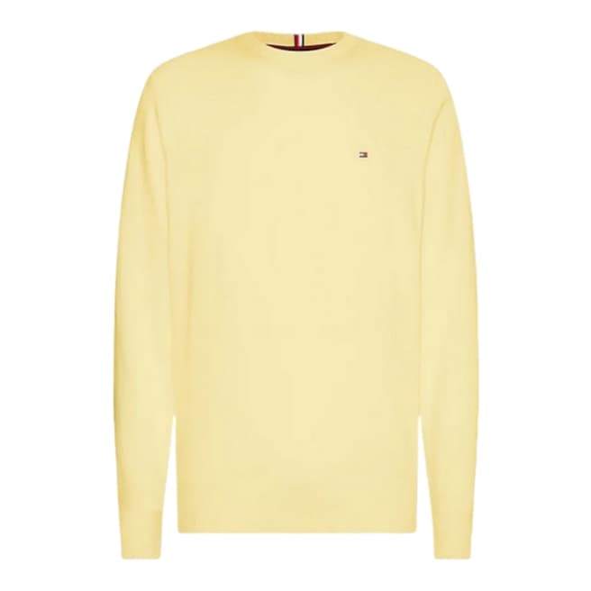 Tommy Hilfiger Yellow Knitted Cotton Blend Jumper