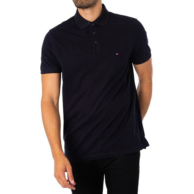 Tommy Hilfiger Black Cotton Polo Shirt