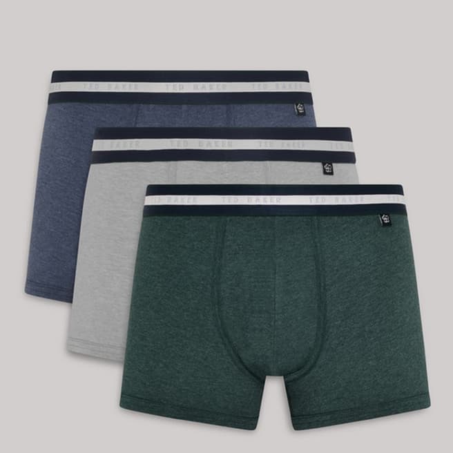 Ted Baker Blue 3-Pack Cotton Boxer Brief