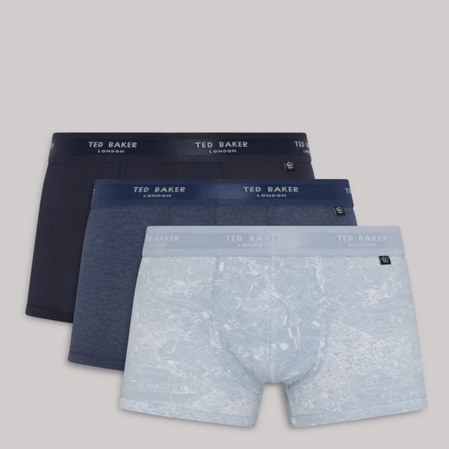 Ted Baker Blue 3-Pack Cotton Boxer