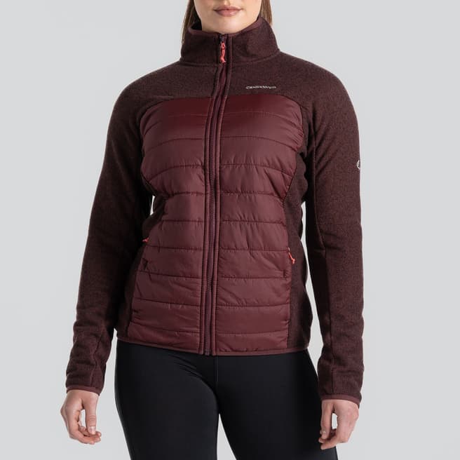 Craghoppers Deep Red Quilted Hybrid Jacket