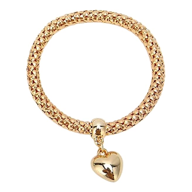 Chloe by Liv Oliver Women's 18K Gold Heart Charm Bracelet