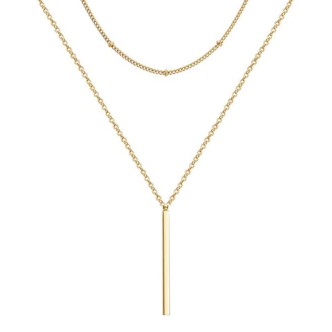 Chloe by Liv Oliver Women's 18K Gold Double Layer Necklace